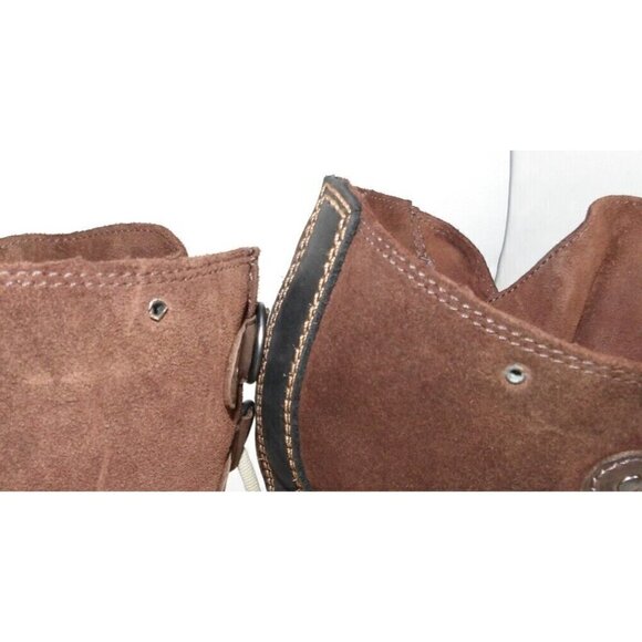 SOREL brown suede leather & rubber waterproof insulated winter boots women's 6 - Picture 8 of 10